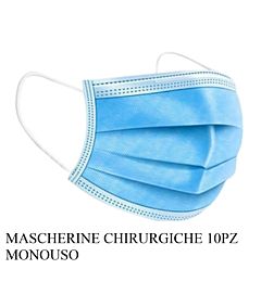 MASCHERINE CHIRURGICHE 10PZ MONOUSO