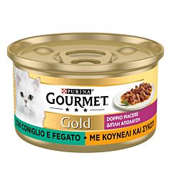 Gourmet Gold - Doppio Piacere Coniglio & Fegato - 85g