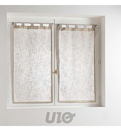 TENDAGGIO DRITTA CON PASSANTI 2X60X160 CM EFFETTO LINO TESSUDouceur D'intÉrieur