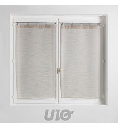 TENDAGGIO DRITTO ANELLI 2 X 60 X 160 CM VELO TESSUTO MILZA BDouceur D'intÉrieur