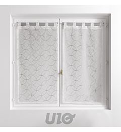 TENDAGGIO DRITTA CON PASSANTI 2X60X120 CM VELO SABBIA RICAMADouceur D'intÉrieur