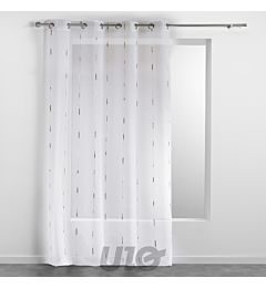 TENDAGGIO CON OCCHIELLI 140 X 280 CM VELO SABBIA F
