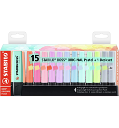 SET 15 EVIDENZIATORI STABILO BOSS ORIGINAL PASTEL 7015-02