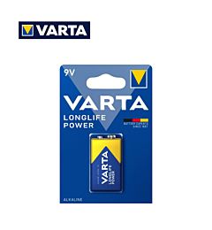 9V LONGLIFE POWER VARTA ALKALINE PILA BL1