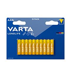 AAA LONGLIFE VARTA ALKALINE PILA BL10