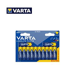 AA LONGLIFE POWER VARTA ALKALINE PILA BL12Varta