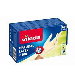 VILEDA GUANTI NATURAL LATEX - S/M - 100PZVileda