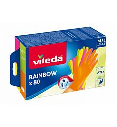 VILEDA GUANTI RAINBOW - M/L - 80PZ
