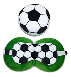 Cuscino da Viaggio con Maschera Relaxeazzz - Palla da Calcio