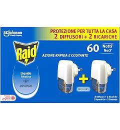 RAID KIT DIFFUSORE LIQUIDO ANTIZANZARE BIPACCORaid