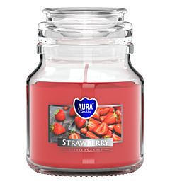 AURA CANDELA IN VETRO - FRAGOLA - 120GAura