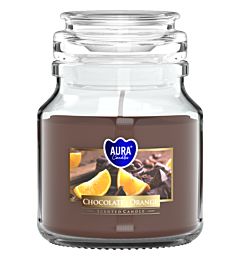 AURA CANDELA IN VETRO - CIOCCOLATO & ARANCIA - 120GAura