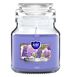 AURA CANDELA IN VETRO - VIOLET GARDEN - 120GAura