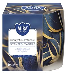 CANDELA DECORATA - EUCALIPTO & PATCHOULI - 100GAura