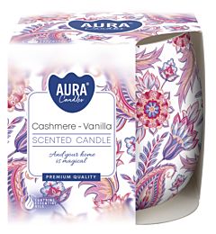 CANDELA DECORATA - CASHMERE VANIGLIA - 100GAura