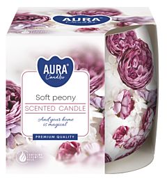 CANDELA DECORATA - SOFT PEONIA - 100GAura