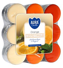 AURA TEALIGHTS - ARANCIA - 18PZ