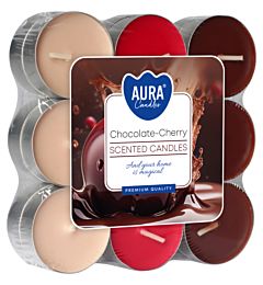 AURA TEALIGHTS - CIOCCOLATO & CILIEGIA - 18PZ