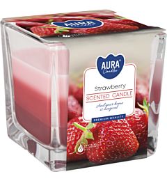 CANDELA TRICOLORE - FRAGOLA - 170GAura