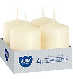 SET 4 CANDELE VOTIVE 3,8X6CM - AVORIOAura