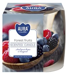 CANDELA DECORATA - FRUTTI DI BOSCO - 100GAura