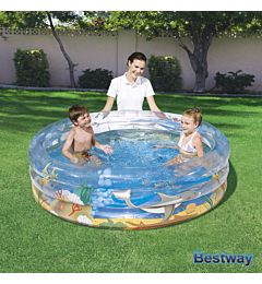 PISCINA SEA LIFE TRASPARENTE A 3 ANELLI CM. 170X53Bestway