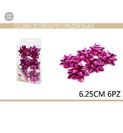 COCCARDA 6.25CM 6PZ FUCSIA