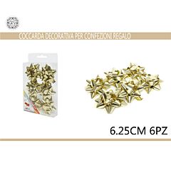 COCCARDA 6.25CM 6PZ ORO