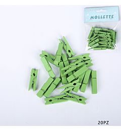 MOLLETTE LEGNO 3.5CM CF.20PZ VERDEGev