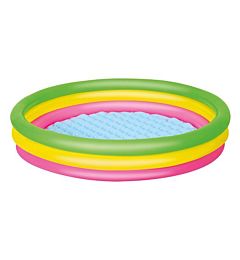 PISCINA SUMMER 3 ANELLI COLOR CON FONDO GONFIABILEBestway