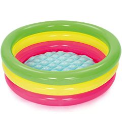 PISCINA SUMMER A 3 ANELLI COLOR CON FONDO GONFIABILE, CM. 70X24Bestway