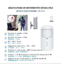 ZX-P10    SENSORE DELLA FINESTRA/PORTA SENZA FILI