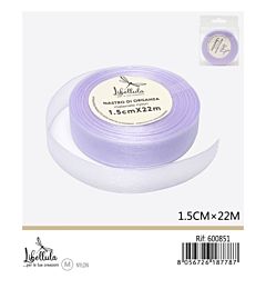 NASTRO DI ORGANZA - LILLA PALLIDO - 1,5CM x 22MGev
