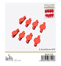 MINI MOLLETTE CON DISCO - ROSSO 3,5CM - 8PZGev