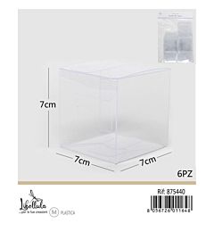 SCATOLA TRASPARENTE IN PLASTICA 7x7CM - 6PZGev