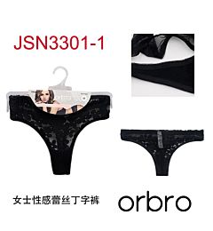 JSN3301-1 SEXY PERIZOMA LACE NERO