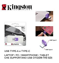 USB 64GB MICRODUO USB/TYPE-C 3.2 KINGSTON BL1
