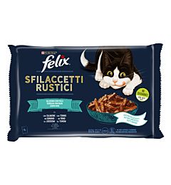 FELIX - Sfilaccetti Rustici Selezioni con Pesci - 4x80g