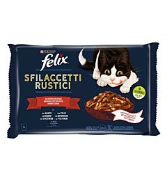 FELIX - Sfilaccetti Rustici Selezioni Deliziose - 4x80g