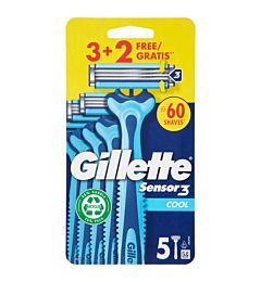 Gillette Sensor3 Cool Rasoio Da Uomo 3+2