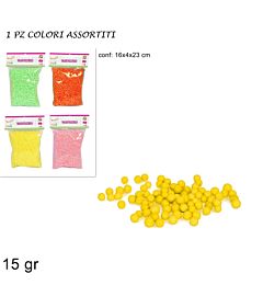 PALLINE POLISTIROLO BUSTA 15GR 4COL XY18-007Y/G/P/Due Esse