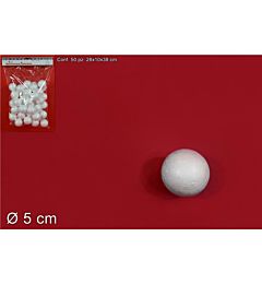 BUSTA 50PALLINE POLISTIROLO 5CM DB1301-5(50PCS)Due Esse