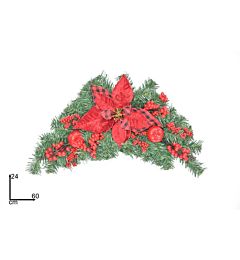 DIETROPORTA CORNICIONE C/FIORE COL.SCOZZESE 60 CMDue Esse