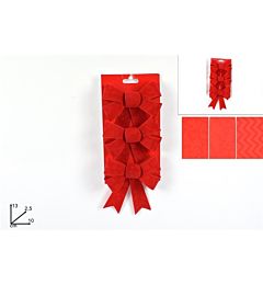 FIOCCHI 3PZ TIPO VELLUTO 3ASS. ROSSO ART.PZ17-55-3Due Esse