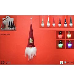 GNOMO DI NATALE C/CAPP.VELL.LUCE BATT. 20CM 6 COL.Due Esse