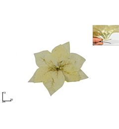 POINSETTIA C/PINZETTA 20CM ORO ART 2019328 (DF13XRDue Esse
