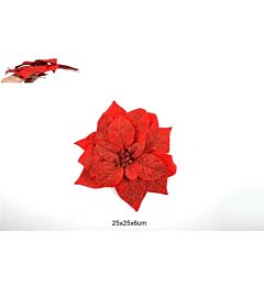 POINSETTIA C/PINZETTA 25CM ROSSO ART2019329 (DF13DDue Esse
