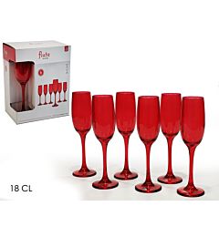 SET 6 FLUTE 18CL ROSSO