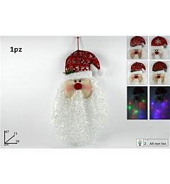 VISO BABBO NATALE C/LUCI 4ASS. SDX16345B-1234Due Esse