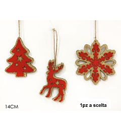 APP. NAT. 14CM IN VEL. C/GLIT. ROSSO 3ASHappy Casa